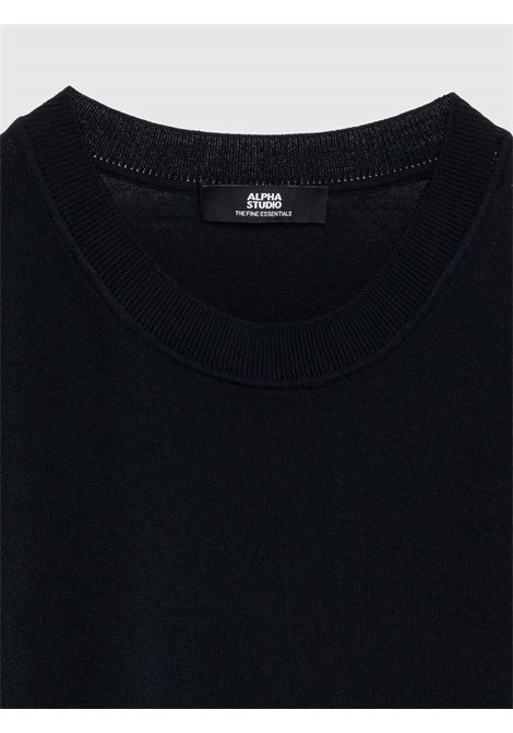 T-Shirt Alpha Studio Black Crew Neck Half Sleeves ALPHA STUDIO |  | FE-6315C0105